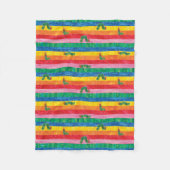 Eric Carle | Raupe-Regenbogen-Muster Fleecedecke (Vorderseite)