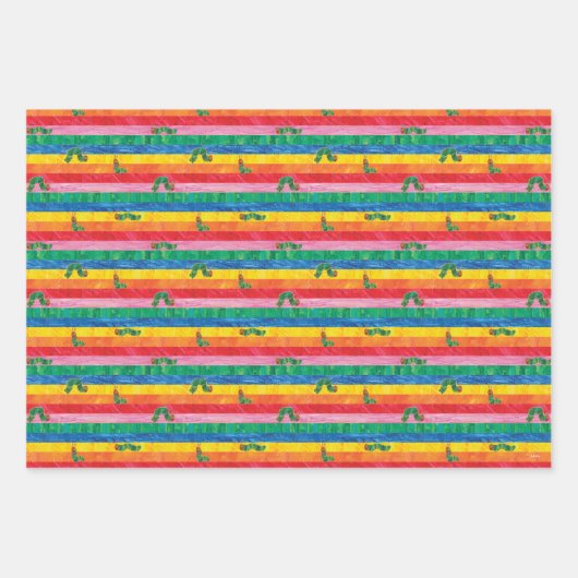 Eric Carle | Raupe-Regenbogen-Muster Geschenkpapier Set (Vorderseite)