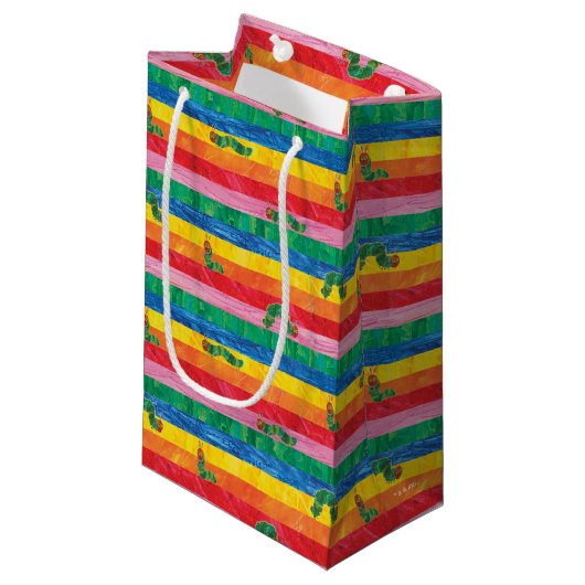 Eric Carle | Raupe-Regenbogen-Muster Kleine Geschenktüte (Vorderseite Schrägansicht)
