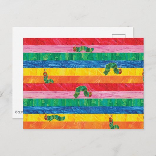 Eric Carle | Raupe-Regenbogen-Muster Postkarte (Vorne/Hinten)