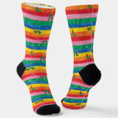 Eric Carle | Raupe-Regenbogen-Muster Socken (Gewinkelt)
