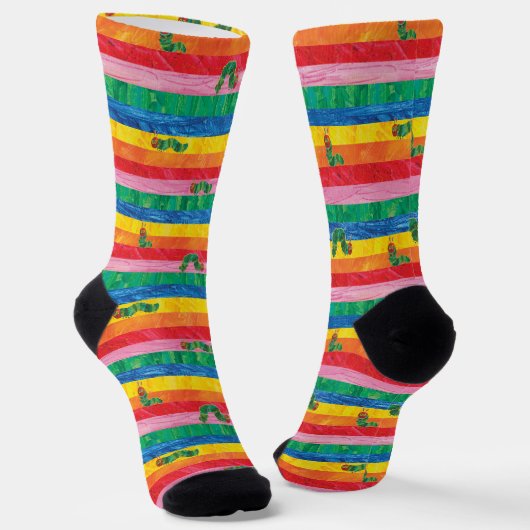 Eric Carle | Raupe-Regenbogen-Muster Socken (Gewinkelt)