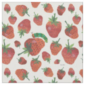 Eric Carle | Raupe- und Erdbeermuster Stoff (Nahaufnahme)