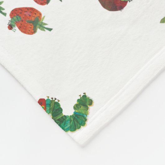 Eric Carle | Raupe- und Fruchtmuster Fleecedecke (Ecke)