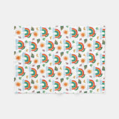 Eric Carle | Raupe zum Regenbogen-Schmetterling Fleecedecke (Vorderseite (Horizontal))