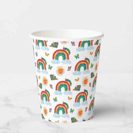 Eric Carle | Raupe zum Regenbogen-Schmetterling Pappbecher (Rückseite)