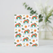 Eric Carle | Raupe zum Regenbogen-Schmetterling Postkarte (Stehend Vorderseite)