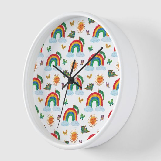 Eric Carle | Raupe zum Regenbogen-Schmetterling Uhr (Winkel)
