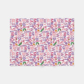 Eric Carle | Rosa und Lila Alphabet Fleecedecke (Vorderseite (Horizontal))
