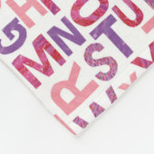 Eric Carle | Rosa und Lila Alphabet Fleecedecke (Ecke)