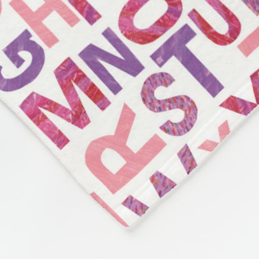 Eric Carle | Rosa und Lila Alphabet Fleecedecke (Ecke)