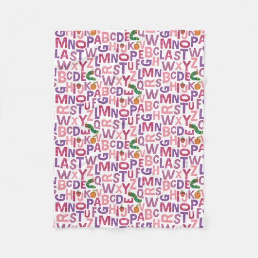 Eric Carle | Rosa und Lila Alphabet Fleecedecke (Vorderseite)