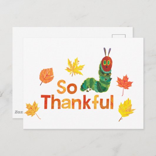 Eric Carle | So dankbar Raupe Postkarte (Vorne/Hinten)