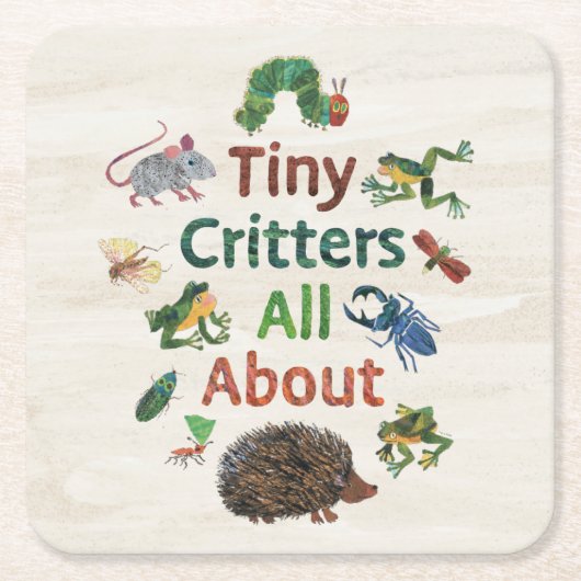 Eric Carle | Tiny Critters Rechteckiger Pappuntersetzer (Vorderseite)