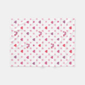 Eric Carle | Valentine Heart Polka Dot Pattern Fleecedecke (Vorderseite (Horizontal))