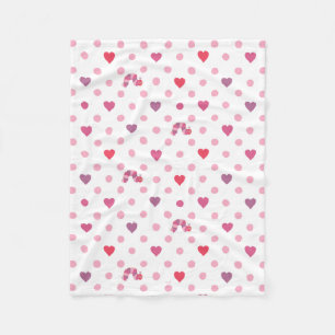 Eric Carle   Valentine Heart Polka Dot Pattern Fleecedecke