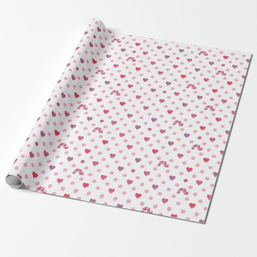 Eric Carle | Valentine Heart Polka Dot Pattern Geschenkpapier (Ungerollt)