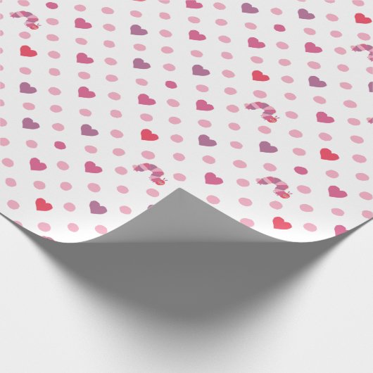 Eric Carle | Valentine Heart Polka Dot Pattern Geschenkpapier (Ecke)