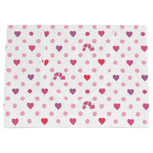 Eric Carle | Valentine Heart Polka Dot Pattern Große Geschenktüte (Vorderseite)