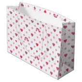 Eric Carle | Valentine Heart Polka Dot Pattern Große Geschenktüte (Rückseite Schrägansicht)
