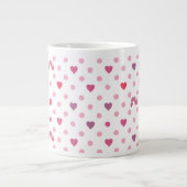 Eric Carle | Valentine Heart Polka Dot Pattern Jumbo-Tasse (Vorderseite)