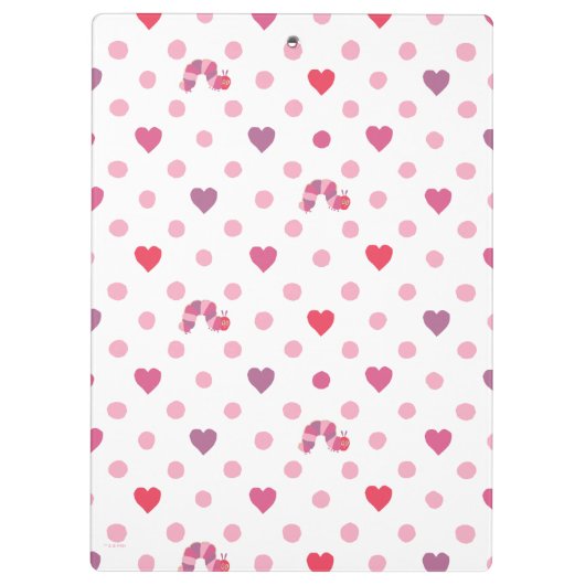 Eric Carle | Valentine Heart Polka Dot Pattern Klemmbrett (Rückseite)