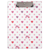 Eric Carle | Valentine Heart Polka Dot Pattern Klemmbrett (Vorderseite)