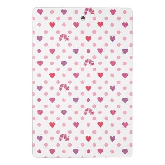 Eric Carle | Valentine Heart Polka Dot Pattern Mini Klemmbrett (Rückseite)