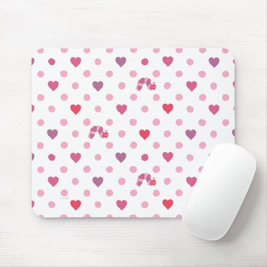 Eric Carle | Valentine Heart Polka Dot Pattern Mousepad (Mit Mouse)