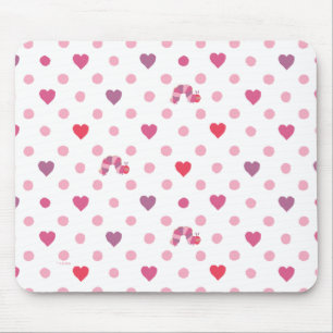 Eric Carle   Valentine Heart Polka Dot Pattern Mousepad