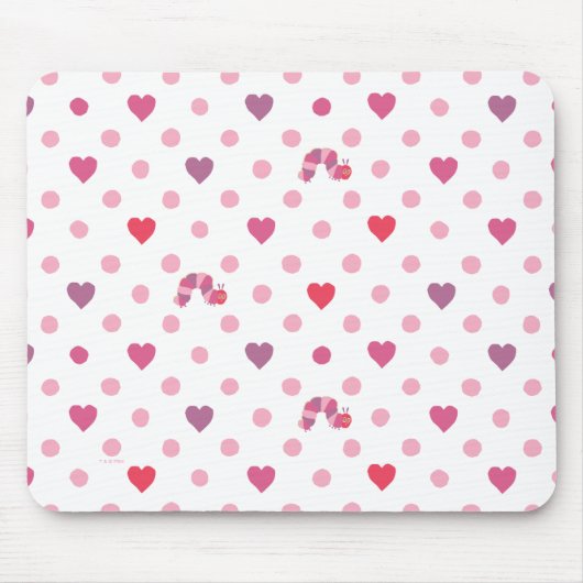 Eric Carle | Valentine Heart Polka Dot Pattern Mousepad (Vorne)
