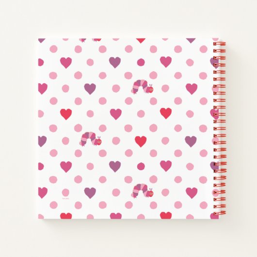 Eric Carle | Valentine Heart Polka Dot Pattern Notizblock (Rückseite)