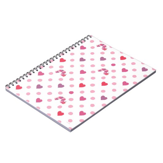 Eric Carle | Valentine Heart Polka Dot Pattern Notizblock (Linke Seite)