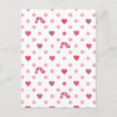 Eric Carle | Valentine Heart Polka Dot Pattern Postkarte (Vorderseite)