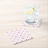 Eric Carle | Valentine Heart Polka Dot Pattern Rechteckiger Pappuntersetzer (Vor Ort)