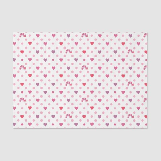 Eric Carle | Valentine Heart Polka Dot Pattern Seidenpapier (Vorderseite)