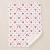 Eric Carle | Valentine Heart Polka Dot Pattern Sherpadecke (Vorderseite)