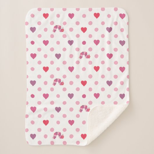 Eric Carle | Valentine Heart Polka Dot Pattern Sherpadecke (Vorderseite)