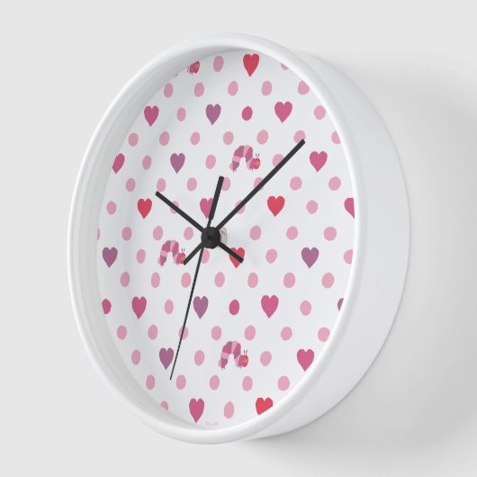 Eric Carle | Valentine Heart Polka Dot Pattern Uhr (Winkel)