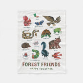 Eric Carle | Waldfreunde glücklich miteinander Fleecedecke (Vorderseite)