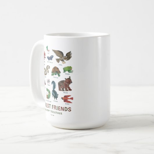 Eric Carle | Waldfreunde glücklich miteinander Kaffeetasse (Vorderseite Links)