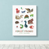 Eric Carle | Waldfreunde glücklich miteinander Leinwanddruck (Insitu (Holzboden))