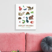 Eric Carle | Waldfreunde glücklich miteinander Leinwanddruck (Insitu (Wohnzimmer))