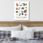 Eric Carle | Waldfreunde glücklich miteinander Leinwanddruck (Insitu (Schlafzimmer))