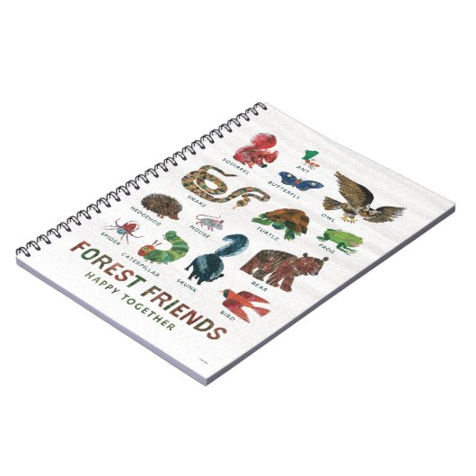 Eric Carle | Waldfreunde glücklich miteinander Notizblock (Linke Seite)