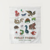 Eric Carle | Waldfreunde glücklich miteinander Wandteppich (Vorderseite)