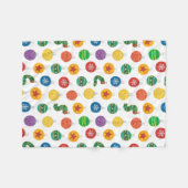 Eric Carle | Weihnachtsmuster der Raupe Fleecedecke (Vorderseite (Horizontal))