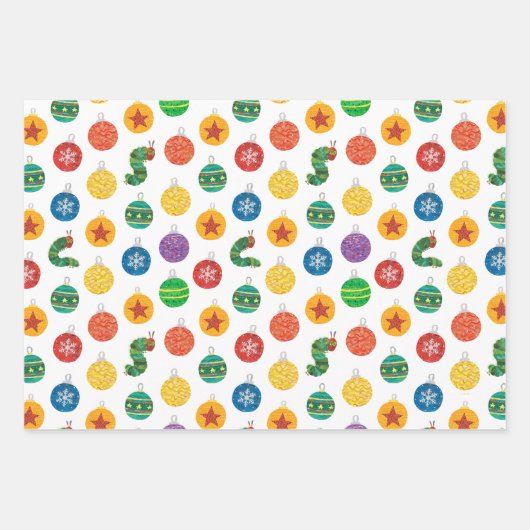 Eric Carle | Weihnachtsmuster der Raupe Geschenkpapier Set (Vorderseite 3)