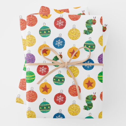 Eric Carle | Weihnachtsmuster der Raupe Geschenkpapier Set (Beispiel)