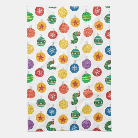 Eric Carle | Weihnachtsmuster der Raupe Geschirrtuch (Vertikal)